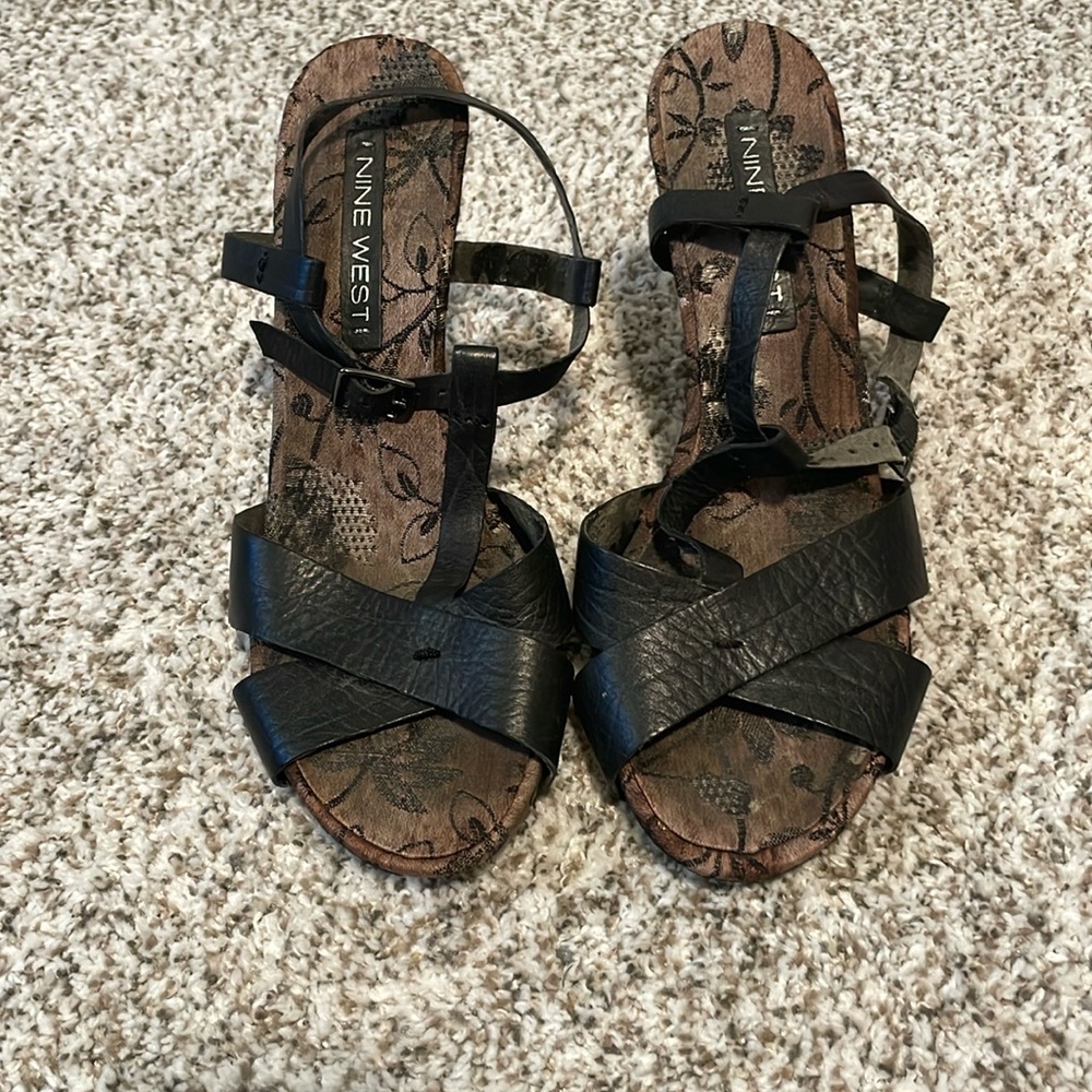 Nine West Leather Heeled Sandals